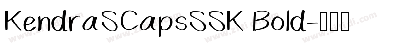 KendraSCapsSSK Bold字体转换